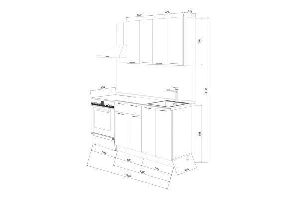 Kitchen Set Dapur Minimalis 120cm - Image 2