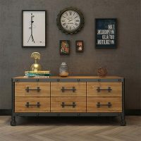 Meja TV Besi Industrial 6 Laci