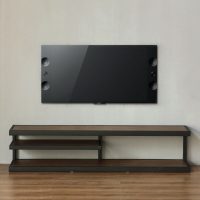 Meja TV Besi Minimalis Rak Terbuka