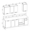 Kitchen Set Minimalis Bella 240cm - Image 3