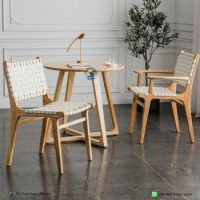 Set Kursi Cafe Anyaman Kulit Sintetis