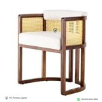 Kursi Cafe Rattan Kayu Jati