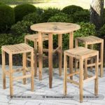 Set Meja Bar Bundar 4 Kursi Minimalis