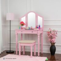 Set Meja Rias Duco Pink Aesthetic