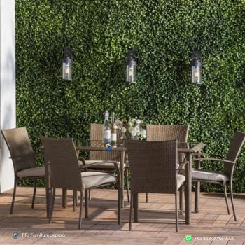 Set Meja Makan Outdoor K6 Rotan