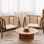 Set Kursi Teras Jati Rotan Minimalis