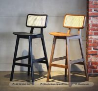 Kursi Bar Jati Rotan Minimalis