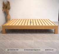 Tempat Tidur Minimalis Jati Natural Low Bed