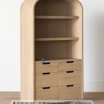Rak Buku Minimalis Arch Scandinavian