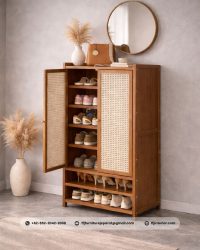 Lemari Sepatu Minimalis Rotan